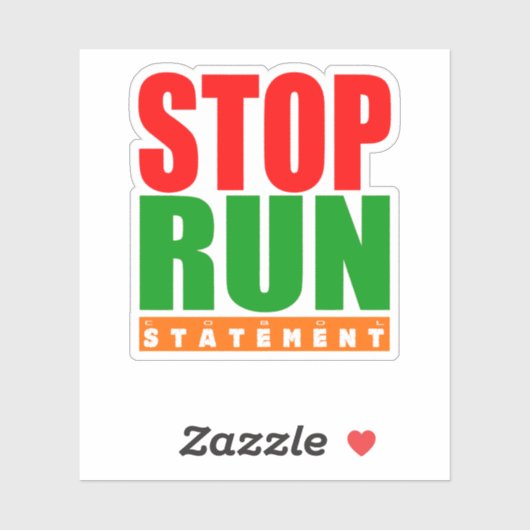 Cobol Programming Stop Run Statement Sticker (Vel)