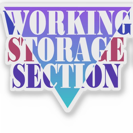 Cobol Programming Working Storage Sticker (Voorkant)