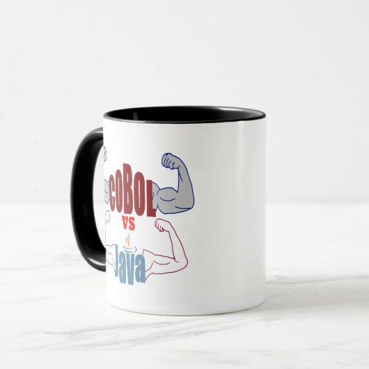 Cobol versus Java programmeertalen showdown  Mok (Voorkant links)