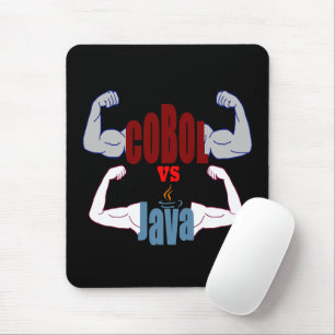 Cobol versus Java programmeertalen showdown Muismat
