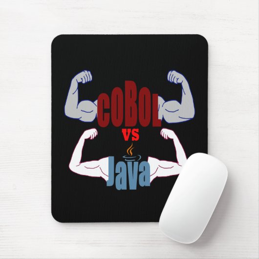 Cobol versus Java programmeertalen showdown Muismat (Met muis)
