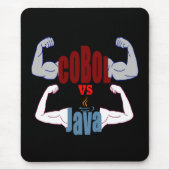 Cobol versus Java programmeertalen showdown Muismat (Voorkant)