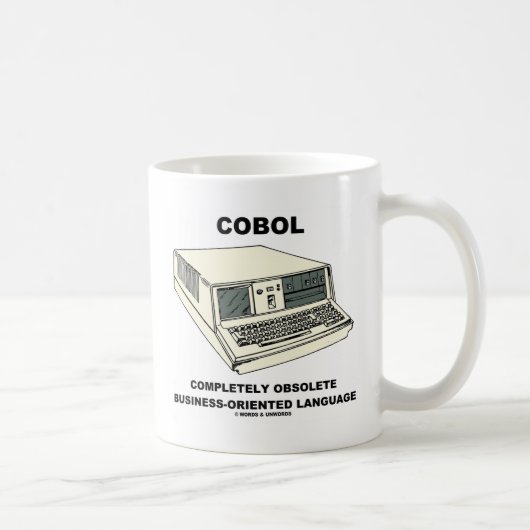 COBOL volledig verouderd zakelijk georiënteerd Lan Koffiemok (Rechts)