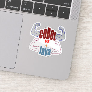 Cobol vs Java Programmeertalen Showdown Sticker