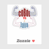 Cobol vs Java Programming Languages Showdown  Sticker (Vel)
