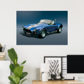 Cobra-427s blauw Poster (Thuiskantoor)