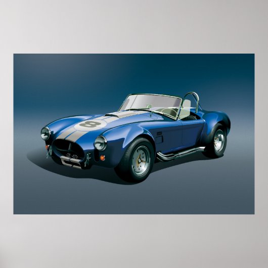 Cobra-427s blauw Poster (Voorkant)
