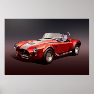 Cobra-427s rood Poster