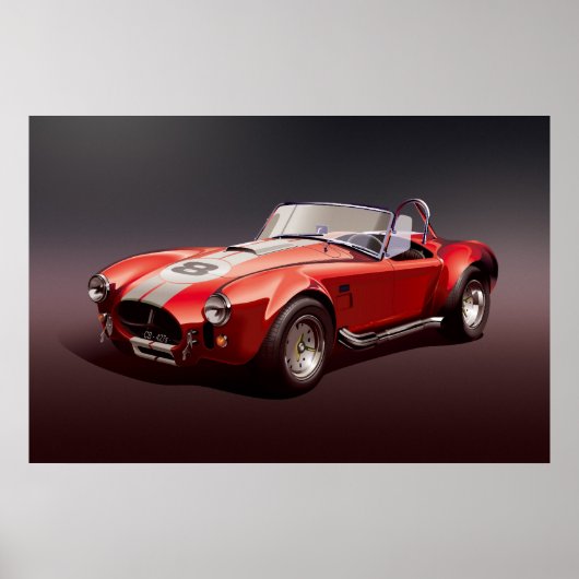 Cobra-427s rood Poster (Voorkant)