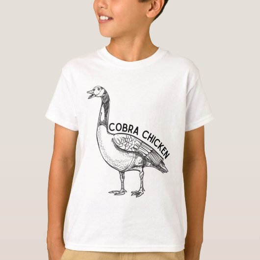 Cobra Chicken grappige gans T-shirt (Voorkant)
