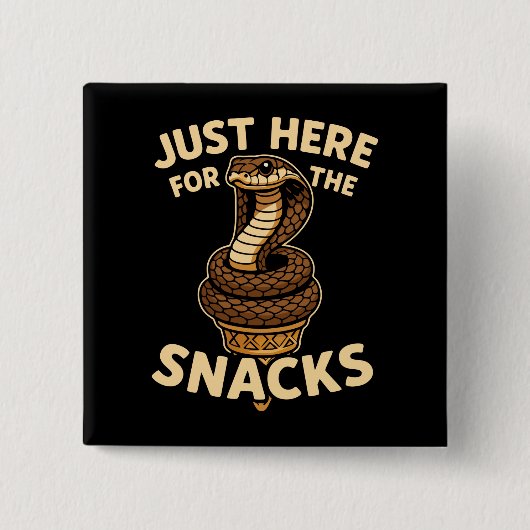 Cobra Cone Ice Cream Venom & Vanilla Vierkante Button 5,1 Cm (Voorkant)