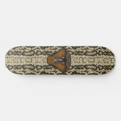 Cobra Fangs Faux Snakeskin Reptilian Snake Persoonlijk Skateboard (Horizontaal)