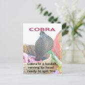 Cobra in Basket Art Print Briefkaart (Staand voorkant)