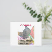 Cobra in Basket Art Print Briefkaart (Staand voorkant)