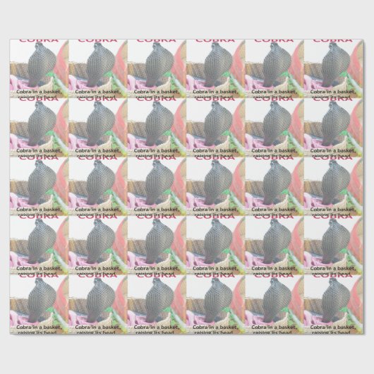 Cobra in Basket Art Print Cadeaupapier (Vlak)