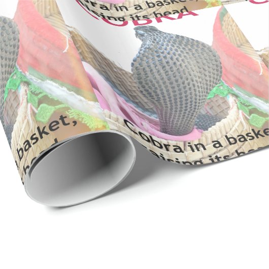 Cobra in Basket Art Print Cadeaupapier (Rol Hoek)