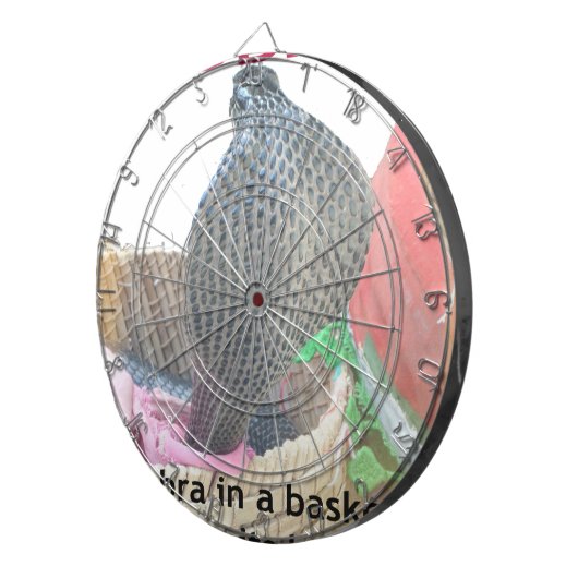 Cobra in Basket Art Print Dartbord (Voorkant Rechts)