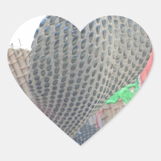 Cobra in Basket Art Print Hart Sticker (Voorkant)