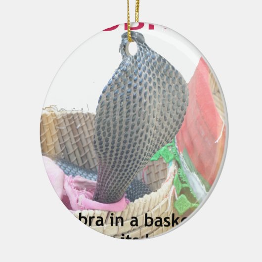 Cobra in Basket Art Print Keramisch Ornament (Links)