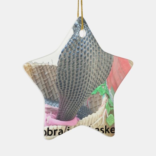 Cobra in Basket Art Print Keramisch Ornament (Rechts)