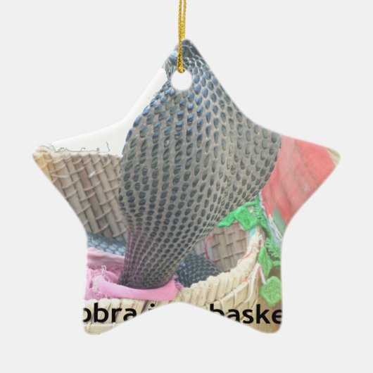 Cobra in Basket Art Print Keramisch Ornament (Voorkant)