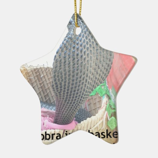 Cobra in Basket Art Print Keramisch Ornament (Links)