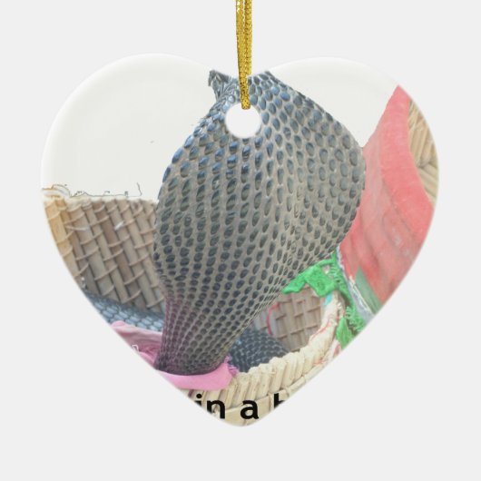 Cobra in Basket Art Print Keramisch Ornament (Voorkant)