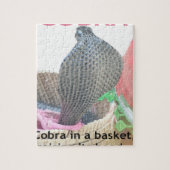 Cobra in Basket Art Print Legpuzzel (Verticaal)