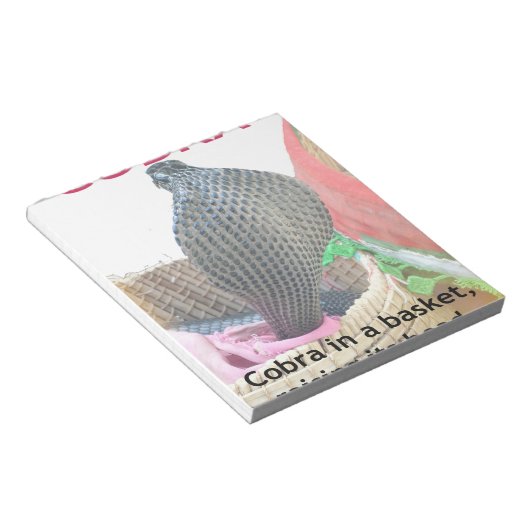 Cobra in Basket Art Print Notitieblok (Schuin)