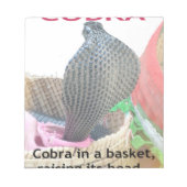 Cobra in Basket Art Print Notitieblok (Voorkant)
