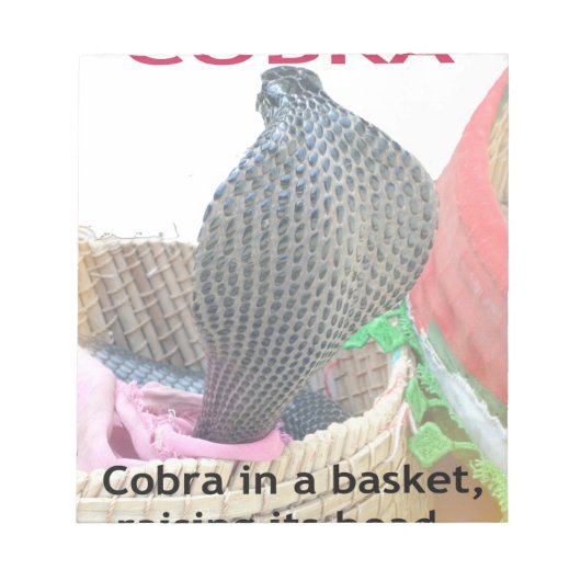 Cobra in Basket Art Print Notitieblok (Voorkant)
