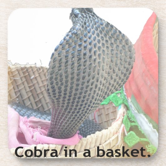 Cobra in Basket Art Print Onderzetter (Voorkant)