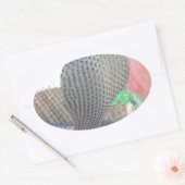 Cobra in Basket Art Print Ovale Sticker (Envelop)