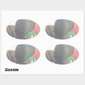 Cobra in Basket Art Print Ovale Sticker (Vel)