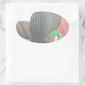 Cobra in Basket Art Print Ovale Sticker (Tas)