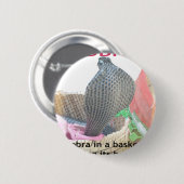 Cobra in Basket Art Print Ronde Button 5,7 Cm (Voorkant /achterkant)