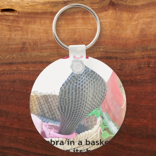 Cobra in Basket Art Print Sleutelhanger (Voorkant)