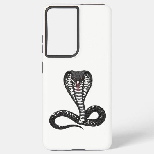 Cobra in Black Quilling Samsung Galaxy Hoesje (Achterkant)
