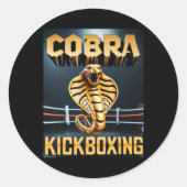 Cobra Kickboxing Design By Don Castillo  Ronde Sticker (Voorkant)