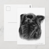 Cobra langharige Chihuahua hand geschilderd portre Briefkaart (Voorkant / Achterkant)