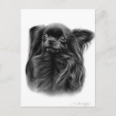 Cobra langharige Chihuahua hand geschilderd portre Briefkaart (Voorkant)