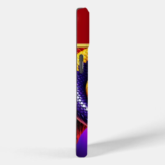 Cobra levendige rode paarse witte en gele schubben Case-Mate iPhone case (Achterkant / Rechts)