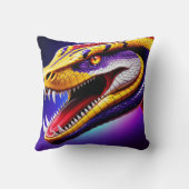 Cobra levendige rode paarse witte en gele schubben kussen (Achterkant)