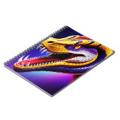 Cobra levendige rode paarse witte en gele schubben notitieboek (Linkerzijde)