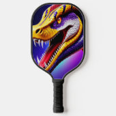 Cobra levendige rode paarse witte en gele schubben pickleball paddle (Voorkant)