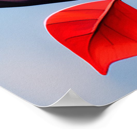 Cobra met levendige rode en gele schubben in boom poster (Hoek)