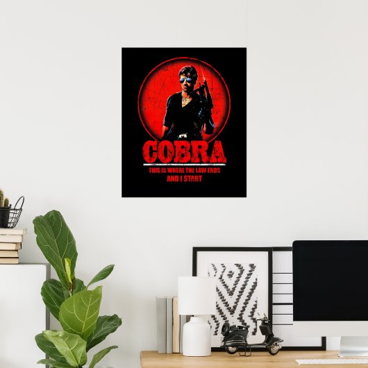Cobra Movie Retro Poster (Thuiskantoor)