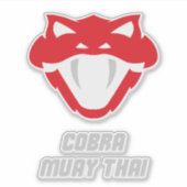 Cobra Muay Thai Vechtsporten Sticker (Voorkant)