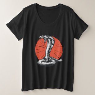 Cobra Open Kap, Slang Aanvallen Grote Maat T-shirt
