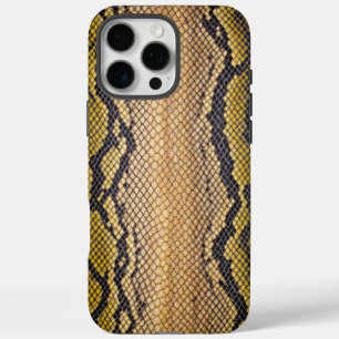 Cobra Shell: gedurfde gele en zwarte slangenhuid iPhone 16 Pro Max Hoesje